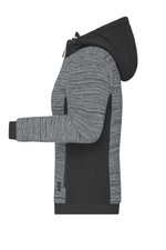 James&Nicholson Hybridjacke mit DuPont Wattierung für Damen, Carbon Melange/Black XS, JN1843 – Bild 4