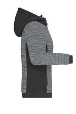 James&Nicholson Hybridjacke mit DuPont Wattierung für Damen, Carbon Melange/Black XS, JN1843 – Bild 5