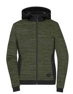James&Nicholson Hybridjacke mit DuPont Wattierung für Damen, Carbon Melange/Black XS, JN1843 – Olive Melange/Black