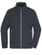 James&Nicholson Sherpa Fleece Jacke mit Reißverschluss – Carbon