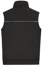 James&Nicholson Hybrid Workwear Weste mit Sherpa-Innenfutter, Carbon/Black XS, JN1867 – Bild 3