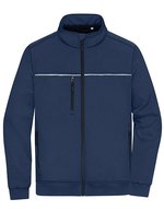 James&Nicholson Hybrid Arbeitsjacke mit Sherpa-Innenfutter, Carbon/Black XS, JN1868 – Blu navy/Blu navy