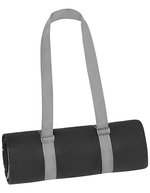 James&Nicholson XL Picknickdecke mit Fleece-Oberfläche, Black 180 x 180 cm, JN1906 – Gris fonce (Uni)