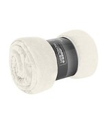 James&Nicholson Microfaser Fleece Decke XL 180x130 cm, Black 180 x 130 cm, JN1907 – Natural