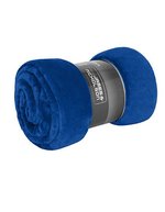 James&Nicholson Microfaser Fleece Decke XL 180x130 cm, Black 180 x 130 cm, JN1907 – Royal
