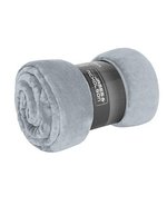 James&Nicholson Microfaser Fleece Decke XL 180x130 cm, Black 180 x 130 cm, JN1907 – Silver (Solid)