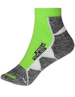 James&Nicholson Sport Sneaker Socken mit Dämpfung, Black/White 35-38, JN214 – Bright Green/White