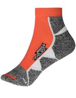 James&Nicholson Sport Sneaker Socken mit Dämpfung, Black/White 35-38, JN214 – Bright Orange/White