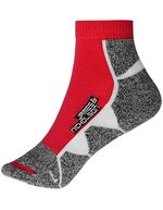 James&Nicholson Sport Sneaker Socken mit Dämpfung, Black/White 35-38, JN214 – Red/White