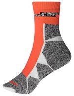 James&Nicholson Atmungsaktive Sportsocken mit Kettelnaht, Black/White 35-38, JN215 – Bright Orange/White