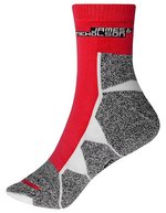 James&Nicholson Atmungsaktive Sportsocken mit Kettelnaht, Black/White 35-38, JN215 – Red/White