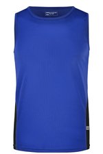 James&Nicholson Lauf Tanktop mit Mesh-Einsätzen für Herren, Black/Red S, JN305 – Bild 1