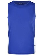 James&Nicholson Lauf Tanktop mit Mesh-Einsätzen für Herren, Black/Red S, JN305 – Royal/White