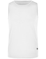 James&Nicholson Lauf Tanktop mit Mesh-Einsätzen für Herren, Black/Red S, JN305 – White/White