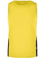 James&Nicholson Lauf Tanktop mit Mesh-Einsätzen für Herren, Black/Red S, JN305 – Yellow/Black