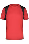 James&Nicholson Functional Men's Running Shirt with Mesh Inserts, Orange/Black M, JN306 – image 3