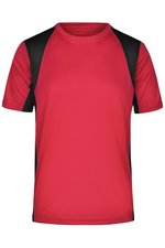 James&Nicholson Funktionelles Herren Laufshirt mit Mesh-Einsätzen, Orange/Black M, JN306 – Bild 3