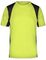 James&Nicholson Funktionelles Herren Laufshirt mit Mesh-Einsätzen, Orange/Black M, JN306 – Bild 2