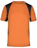 James&Nicholson Funktionelles Herren Laufshirt mit Mesh-Einsätzen, Orange/Black M, JN306 – Orange/Noir
