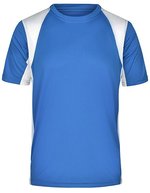 James&Nicholson Funktionelles Herren Laufshirt mit Mesh-Einsätzen, Orange/Black M, JN306 – Royal/Blanc