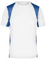 James&Nicholson Funktionelles Herren Laufshirt mit Mesh-Einsätzen, Orange/Black M, JN306 – Blanc/Royal