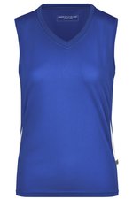 James&Nicholson Atmungsaktives Damen Running Tanktop mit Mesh-Einsätzen, Black/Red S, JN315 – Bild 1