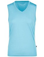 James&Nicholson Atmungsaktives Damen Running Tanktop mit Mesh-Einsätzen, Black/Red S, JN315 – Ocean/White