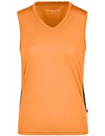James&Nicholson Atmungsaktives Damen Running Tanktop mit Mesh-Einsätzen, Black/Red S, JN315 – Orange/Black