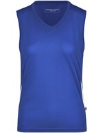 James&Nicholson Atmungsaktives Damen Running Tanktop mit Mesh-Einsätzen, Black/Red S, JN315 – Royal/White