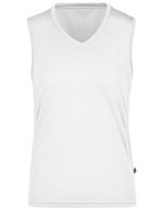 James&Nicholson Atmungsaktives Damen Running Tanktop mit Mesh-Einsätzen, Black/Red S, JN315 – White/White