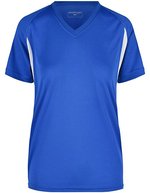 James&Nicholson Running-T-Shirt mit Mesh-Einsätzen für Damen, Red/Black XXL, JN316 – Royal/Blanc