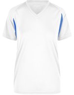 James&Nicholson Running-T-Shirt mit Mesh-Einsätzen für Damen, Red/Black XXL, JN316 – Blanc/Royal