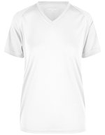 James&Nicholson Running-T-Shirt mit Mesh-Einsätzen für Damen, Red/Black XXL, JN316 – Blanc/Blanc