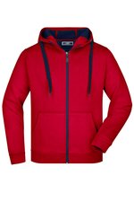 James&Nicholson Sportive Herrenjacke mit Kapuze, Azur/Navy S, JN355 – Bild 1