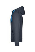 James&Nicholson Sportive Herrenjacke mit Kapuze, Azur/Navy S, JN355 – Bild 5