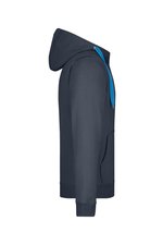 James&Nicholson Sportive Herrenjacke mit Kapuze, Azur/Navy S, JN355 – Bild 6