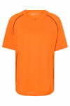 James&Nicholson Team Shirt Traspirante con Scollo a V, Black/White S, JN386 – immagine 2