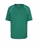 James&Nicholson Team Shirt Traspirante con Scollo a V, Black/White S, JN386 – immagine 3
