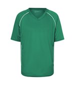 James&Nicholson Atmungsaktives Teamshirt mit V-Ausschnitt, Black/White S, JN386 – Bild 3