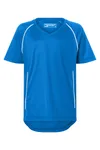 James&Nicholson Junior Team Shirt mit V-Ausschnitt, Royal/White XL (146/152), JN386K – Bild 2