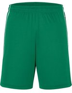 James&Nicholson Atmungsaktive Team Shorts mit Kordelbund, Black/White S, JN387 – Green/White