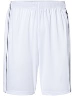 James&Nicholson Atmungsaktive Team Shorts mit Kordelbund, Black/White S, JN387 – White/Black