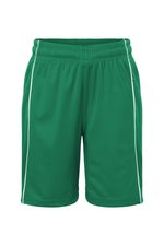 James&Nicholson Junior Team Shorts mit Paspel, Black/White L (134/140), JN387K – Bild 3