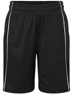 James&Nicholson Junior Team Shorts mit Paspel – Black/White