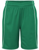 James&Nicholson Junior Team Shorts mit Paspel – Green/White