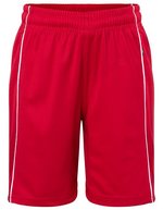 James&Nicholson Junior Team Shorts mit Paspel – Red/White