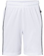 James&Nicholson Junior Team Shorts mit Paspel – White/Black