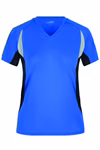 James&Nicholson Running-T con Scollo a V da Donna, Red/Black S, JN390 – immagine 2