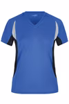 James&Nicholson Running-T con Scollo a V da Donna, Red/Black S, JN390 – immagine 3