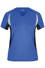 James&Nicholson Running-T mit V-Ausschnitt für Damen, Red/Black S, JN390 – Bild 3